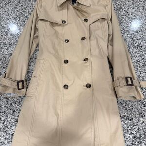 Banana Republic Beige Double-Breasted Trench Coat